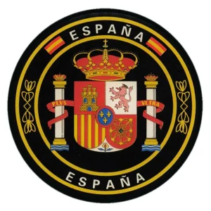 PEGATINA CIRCULAR ESCUDO DE ESPAÑA RESINA