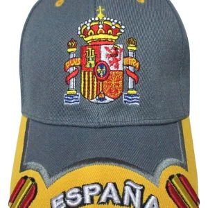 GORRA CON BORDADO ESCUDO DE ESPAÑA GRIS