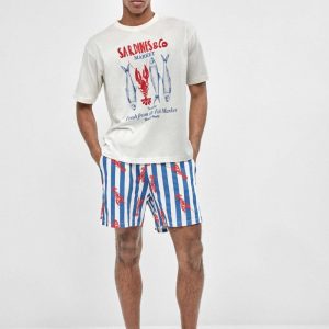 Pijama hombre con estampado marino