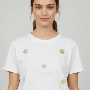 CAMISETA MANGA CORTA FLOR PRETTY