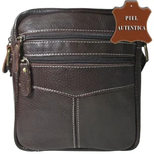 BOLSO BANDOLERA GRANDE PIEL MARRON