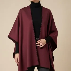 PONCHO RIBETE PESPUNTE