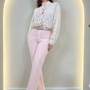 PANTALON VAQUERO LESLIE PINK