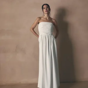 VESTIDO PALABRA DE HONOR DRAPEADO