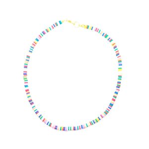 COLLAR MUJER ANILLAS ARCILLA MULTICOLOR