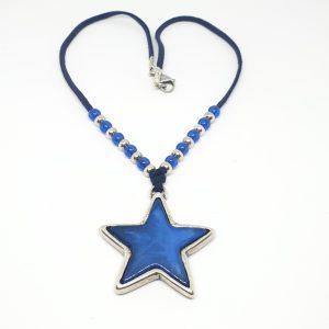 COLLAR MUJER ANTELINA CON ESTRELLA RESINA AZUL