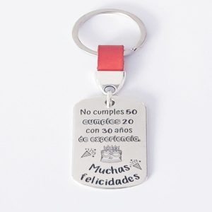 LLAVERO PERSONALIZADO PARA CUMPLEAÑOS “50 AÑOS”