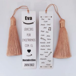 MARCAPÁGINAS PERSONALIZADO PARA PROFESORES “GRACIAS POR ENSEÑARNOS CON EL CORAZÓN”