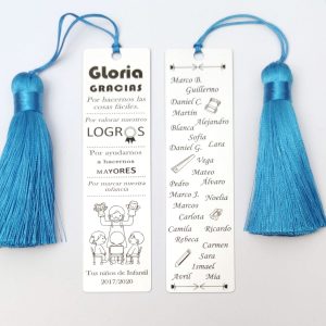 MARCAPÁGINAS PERSONALIZADO PARA PROFESORES “GRACIAS POR HACERNOS LAS COSAS FÁCILES, POR VALORAR NUESTROS LOGROS”