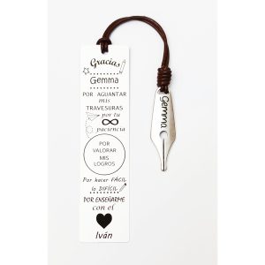 MARCAPÁGINAS PERSONALIZADO PARA PROFESORES “GRACIAS POR AGUANTAR MIS TRAVESURAS, POR TU INFINITA PACIENCIA, POR VALORAR MIS LOGROS, POR HACER FÁCIL LO DIFÍCIL”