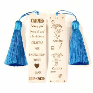 MARCAPÁGINAS PERSONALIZADO PARA PROFESORES “DESDE EL COLE O LA DISTANCIA GRACIAS POR ENSEÑARNOS CON EL CORAZÓN”