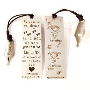 MARCAPÁGINAS PERSONALIZADO PARA PROFESORES “ENSEÑAR ES DEJAR HUELLA EN LA VIDA DE UNA PERSONA”