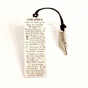 MARCAPÁGINAS PERSONALIZADO PARA PROFESORES “ERES LO MÁS Y TE DOY UN MILLÓN DE GRACIAS”