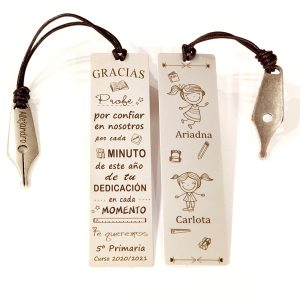 MARCAPÁGINAS PERSONALIZADO PARA PROFESORES “GRACIAS POR CONFIAR EN NOSOTROS”