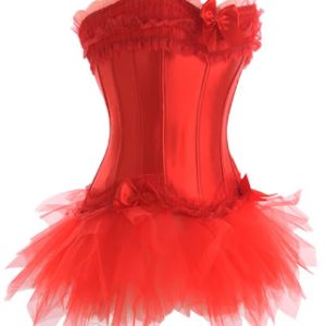 Sweet Bride – Corset rojo y tutu a conjunto