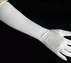 Guantes de fiesta largos color blanco
