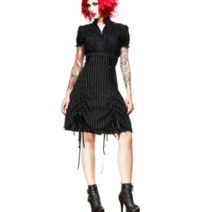 Tatiana – Falda steampunk con raya diplomática