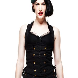Ogata – Bustier steampunk estilo militar