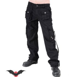 Dark Combat – Pantalón heavy negro con grandes bolsillo