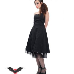 Romantic Doll – Vestido gótico negro con remaches