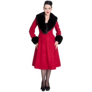 Shonna – Abrigo gótico largo en burdeos