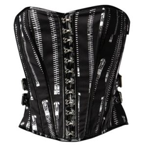 Zipper Punk – Corsé punk negro y blanco