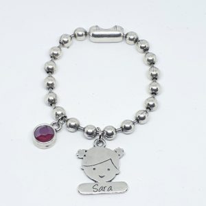 PULSERA PERSONALIZADA PARA MAMÁ PARA EL DÍA DE LA MADRE “CARITA NIÑOS”