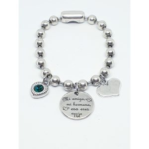 PULSERA PERSONALIZADA PARA AMIGAS “MI AMIGA MI HERMANA, ESA ERES TÚ”