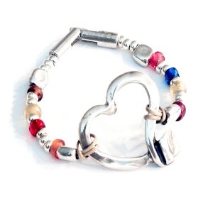 PULSERA MUJER CORAZÓN A TODO COLOR
