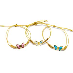 PULSERAS MUJER CORDÓN MACRAMÉ “MARIPOSITAS”