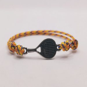 PULSERA HOMBRE CON CORDÓN Y NUDO CORREDIZO “RAQUETA PADEL”
