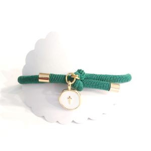 PULSERA ELÁSTICA CRUZ NÁCAR