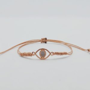 PULSERA MUJER CORDÓN MACRAMÉ “OJO DE HORUS”