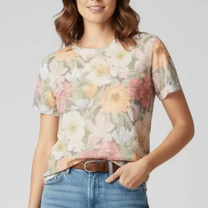 CAMISETA PUNTO FINO MIST FLORAL